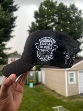 Load image into Gallery viewer, 22 Black suede trucker