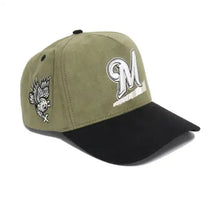 Load image into Gallery viewer, 22 Moto Olive/ Black “World Is Yours” SnapBack