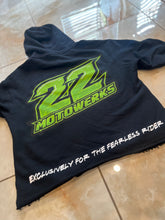 Load image into Gallery viewer, Heavyweight cropped Hem “FEARLESS” hoodie