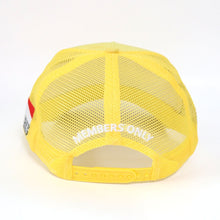 Load image into Gallery viewer, 22 Moto Yellow Suede “Take The Risk” Trucker Hat