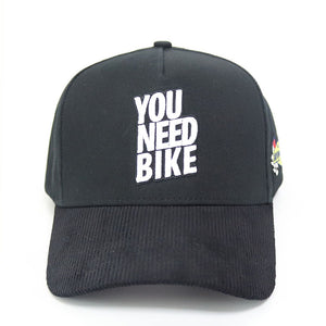 22 Moto “You Need Bike” Black Corduroy SnapBack