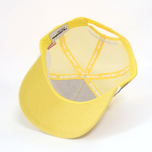 22 Moto Yellow Suede “Take The Risk” Trucker Hat