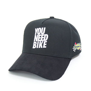 22 Moto “You Need Bike” Black Corduroy SnapBack
