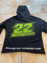 Load image into Gallery viewer, Heavyweight cropped Hem “FEARLESS” hoodie