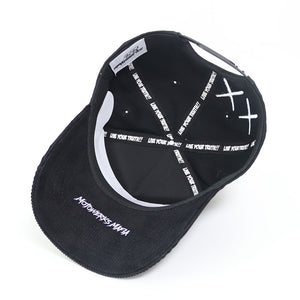 22 Moto “You Need Bike” Black Corduroy SnapBack